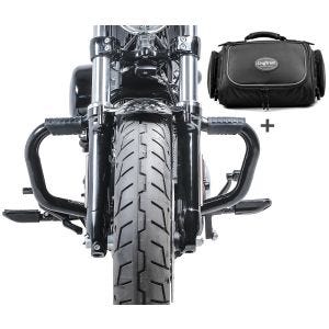Set STM12 Sturzbügel Mustache mit  Hecktasche TM2 für Harley Sportster 883 R Roadster 04-15_1