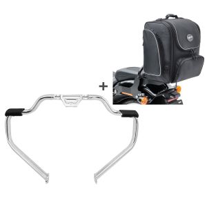 Set STM30 Sturzbügel Mustache und Sissybar Hecktasche TM4 für Harley Davidson Softail 18-20 Craftride_1