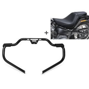 Set SSB4 Sturzbügel Mustache 32mm und Doppelsitzbank BDL1 für Harley Softail Standard 2020 Craftride_1