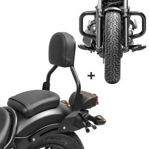 Sissybar Set für Honda Rebel 500 17-19 mit Sturzbügel Craftride RH7-1_1