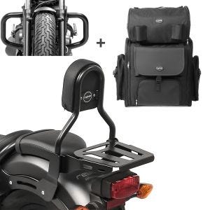 Sissybar Set für Honda Rebel 500 17-19 mit Sturzbügel und Sissybartasche Craftride RH9-1_1