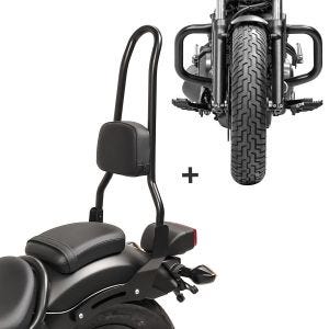 Sissybar Set für Honda Rebel 500 17-19 mit Sturzbügel Craftride RH7-4_1