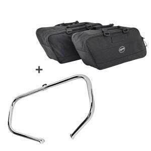 Sturzbügel Set für Harley Davidson Touring 97-08 mit Koffer Innentaschen Craftride S-Z3_1