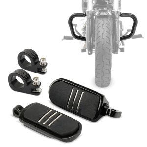 Pare carter avec respose-pieds 38mm set compatible avec chopper / custombikes 1200 Nightster 08-12 Craftride FS3 Mustache noir