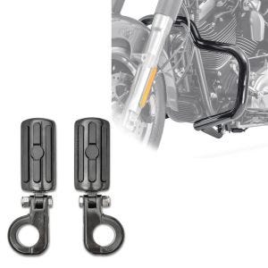 Pare carter avec respose-pieds 38mm set compatible avec chopper / custombikes Slim 12-17 Craftride FS8 Mustache noir