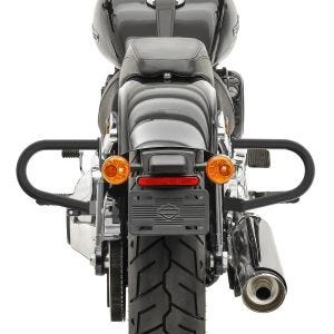 Protections de sacoche arrière compatible avec Harley Davidson Sport Glide 18-24 Craftride TG7 noir DPLU4