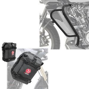 Set Pare carter + Sacoche de pare carter K4 paire compatible avec Harley Davidson Pan America 1250 / Special 21-24