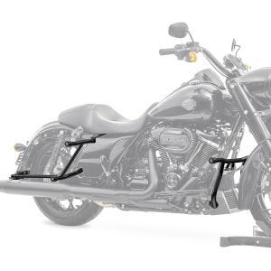 Sturzbügel Flat-Out + Seitenkoffer Sturzbügel passend für Harley Davidson Touring 14-25 Craftride SC41