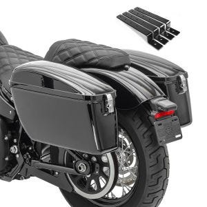 Seitenkoffer Set passend für Chopper / Custombike Craftride Dallas 23Ltr mit Haltesatz CB34718
