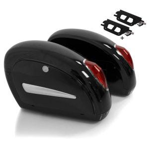 Set 2x Seitenkoffern mit Halter QL für Honda Rebel 1100 2021 Craftride Michigan links-rechts_1
