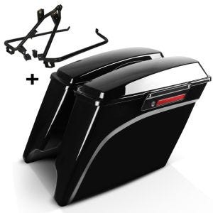 Seitenkoffer Stretched für Harley Road Glide Custom 10-13 mit Kofferträger LB_0