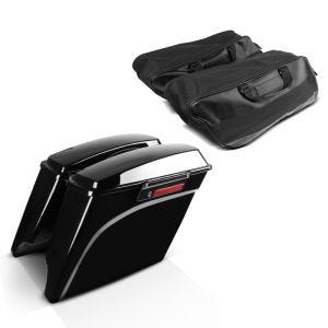 Seitenkoffer Stretched LB für Harley Davidson Electra Glide Ultra Limited 09-13 mit Innentaschen schwarz_1