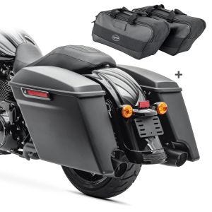 Seitenkoffer Stretched BM für Harley Davidson CVO Road Glide Ultra 14-16 mit Innentaschen schwarz_1