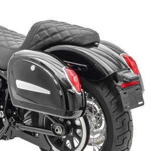 Motorrad Seitenkoffer Set Craftride Michigan Chopper Hartschalenkoffer je 18Ltr in schwarz_1