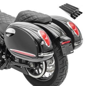 Motorrad Seitenkoffer Set Craftride Alabama 33Ltr inkl Haltesatz Hartschalenkoffer rechts und links schwarz