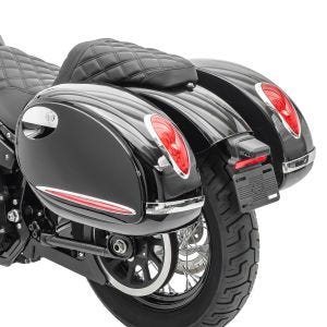 Motorrad Seitenkoffer Set Craftride Alabama 33Ltr Chopper Hartschalenkoffer Paar rechts und links schwarz_1