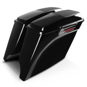 Seitenkoffer Stretched für Harley Touring Modelle 94-13 Lautsprecher Craftride Latch Blackk_0
