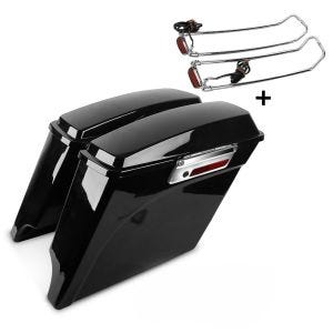 Seitenkoffer Streched Set für Harley Davidson Electra Glide Ultra Limited 09-13 mit Top-Reling chrom Craftride S-P4_1