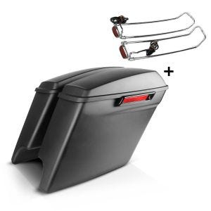 Seitenkoffer Streched Set für Harley Davidson Electra Glide Ultra Limited 14-20 mit Top-Reling chrom Craftride S-P8_1