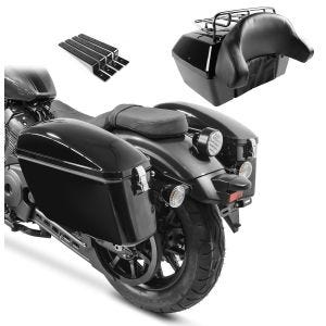 Topcase Set für Harley Davidson Night Train / Rocker / C mit Seitenkoffer DL6 Craftride_1