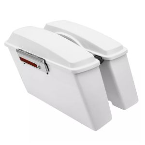 Seitenkoffer Set passend für Harley Davidson Road King Classic 98-13 Craftride Hartschalenkoffer 30Ltr weiß glatt