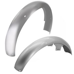 Set Garde-boue avant + arrière compatible avec Simson S51 S50 S70 Fender Craftride argent DPLKA2
