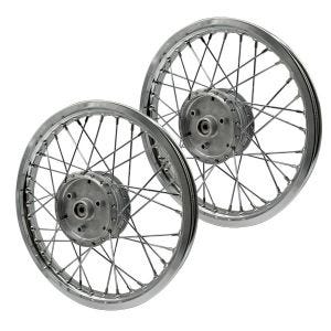 Set 2x Jante à rayons aluminium 1,85x16 compatible avec Simson S51 S50 S70 Schwalbe KR51 Craftride AF24