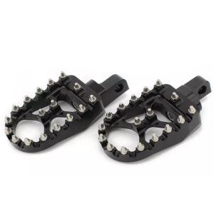 Repose-pieds conducteur compatible avec Harley Davidson Dyna Fat Bob / Street Bob extérieur relocalisé Craftride RB1 noir