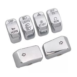 Kit de capuchon de commutateur de guidon compatible avec Harley Davidson Breakout / 114 Craftride LS4 le chrome