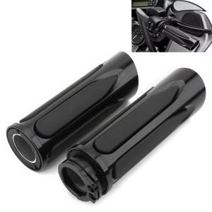 Lenker-Griffe 1" Zoll CNC Alu passend für Harley Davidson Sportster 883 / Custom / Low Craftride HG5 schwarz