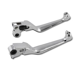 Set de Levier Frein Embrayage Skull I compatible avec Harley Davidson Dyna Sportster Softail Touring 96- chrome Craftride