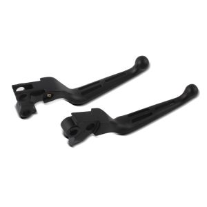 Set de Levier Frein Embrayage Stripe compatible avec Harley Davidson Dyna Sportster Softail Touring 96- noir Craftride