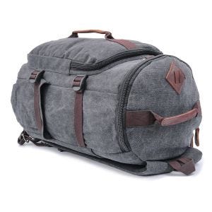 Sacoche de selle moto arrière Craftride VG5 sac rouleau vintage 30Ltr en gris