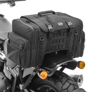 Motorrad Hecktasche Craftride TQ1 Soziustasche passend für Chopper Cruiser Retro 52-60L schwarz