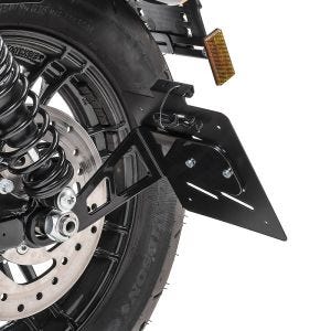 Kennzeichenhalter seitlich M für Harley Sportster 1200 Custom 04-19 schwarz_0