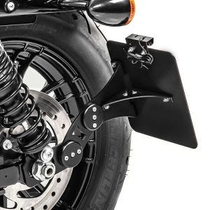 Seitlicher Kennzeichenhalter passend für Harley Davidson Sportster 04-20 Craftride schwarz