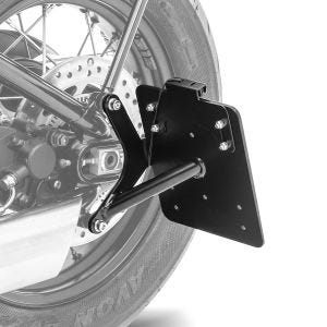 Seitlicher Kennzeichenhalter passend für Triumph Bonneville Bobber / Black 17-24 Kennzeichenträger mit LED Beleuchtung Craftride