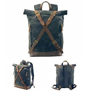 Motorrad Rucksack Craftride CR3 Canvas Tasche gewachst 13Ltr in schwarz DPLB