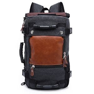 Motorrad Rucksack Canvas Craftride VG6 Vintage Hecktasche 28Ltr Retro schwarz_1