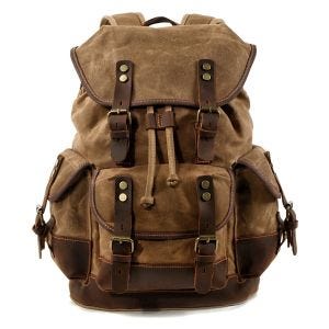 Motorrad Rucksack Canvas Craftride RG8 Vintage Motorradtasche 20Ltr Retro braun_1