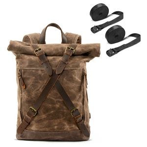 Motorrad Hecktasche Craftride CR3 Vintage inkl. Spanngurte braun