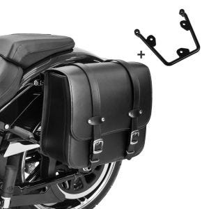 Sacoche Cavalière Lateral et support compatible avec Kawasaki Vulcan S / Café 15-24 gauche Reno 17l Craftride