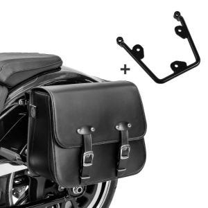 Sacoche Cavalière Lateral et support compatible avec Kawasaki Vulcan S / Café 15-24 gauche Laredo 20ll Craftride