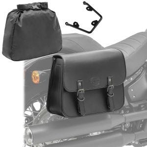 Satteltasche + Halter passend für Chopper / Custombikes 18-24 20l rechts Craftride