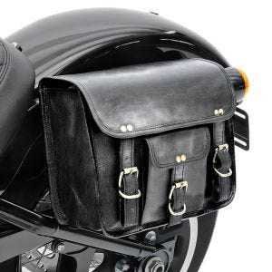 Satteltasche für Harley Davidson Dyna Low Rider / S Vintage Tasche Craftride SV2 schwarz_0