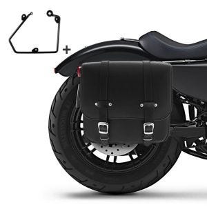 Satteltasche mit Halter passend für Chopper / Custombikes 16-20 rechts Reno 17l Craftride