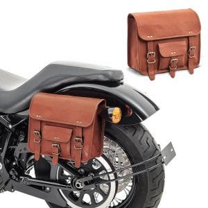 Satteltaschen für Triumph Street Cup / Twin / Scrambler Craftride SV1 Paar 8Ltr braun_0