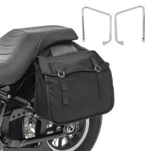 Sacoches Latérales et support SH2 compatible avec chopper / custombikes Forty-Eight 48 Special 18-20 Canvas 36L Craftride