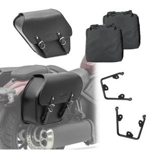 Sacoches Cavalière laterales et support compatible avec Honda Rebel 500 CMX 17-24 Fargo 13l (Paire) DPLU