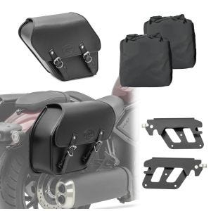 Set 2x Satteltasche für Harley Breakout / 114 18-21 + Quick Lock Halter Craftride FRG-B_1